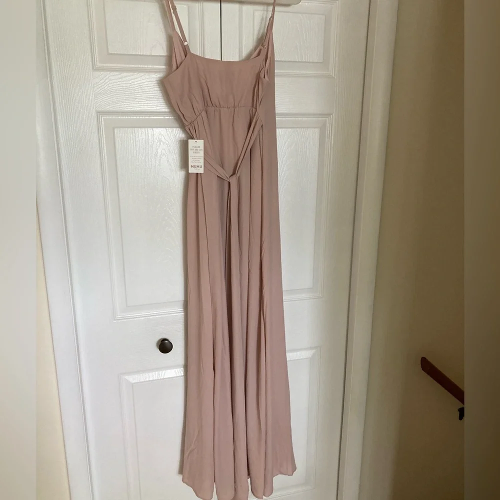 NWT Elegant dusty Blush Pink maxi Dress - Picture 9 of 9